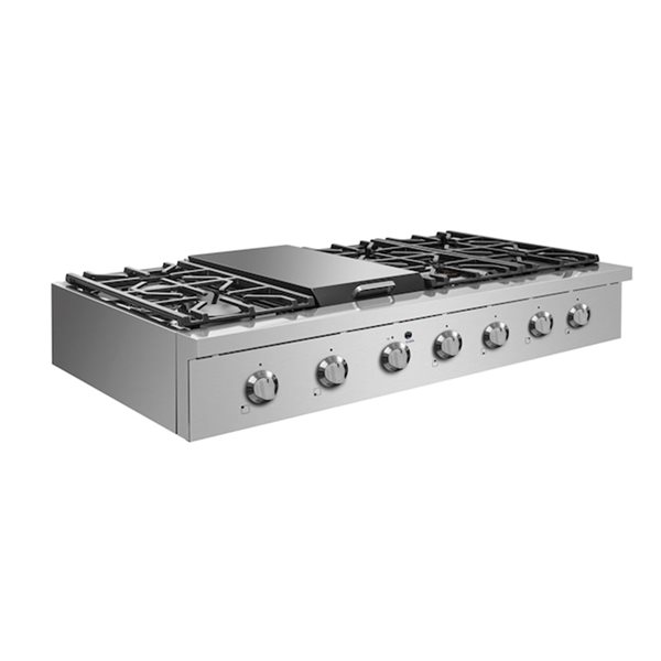 NXR 48-in 6 Burners Stainless Steel Gas Cooktop