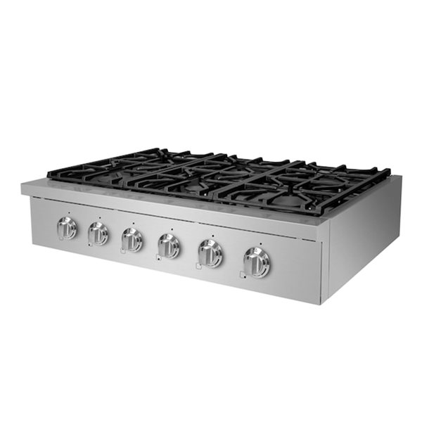 NXR 36-in 6 Burners Stainless Steel Gas Cooktop