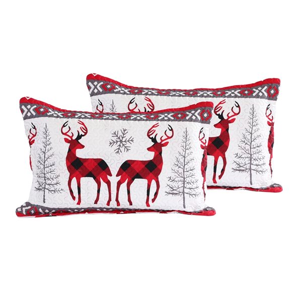 Marina Decoration Printed Xmas Embossed Quilt Set - King