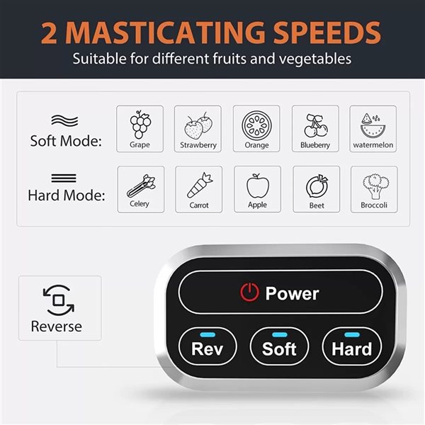 Aeitto Cold Press Masticating Juicer - Black