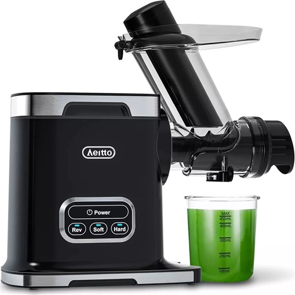Masticating Juicer, 300W Professional Slow Juicer with 3.5-inch