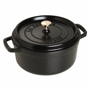Staub La Cocotte 3.8-L Black Cast Iron Dutch Oven