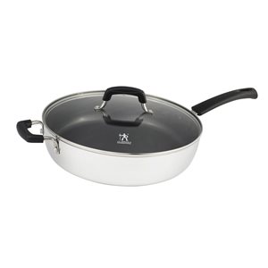Henckels Kitchen Elements 4.75-L Silver Steel with Non-Stick Coating Sauté Pan with Lid