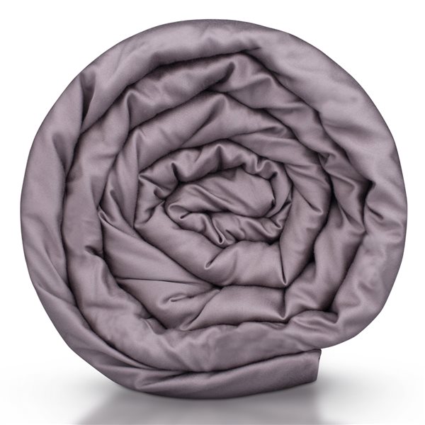 HUSH Iced Weighted Blanket with Grey Duvet Cover Twin 20 lbs 60X80