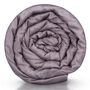 HUSH Iced Weighted Blanket with Grey Duvet Cover - Twin 15 lbs