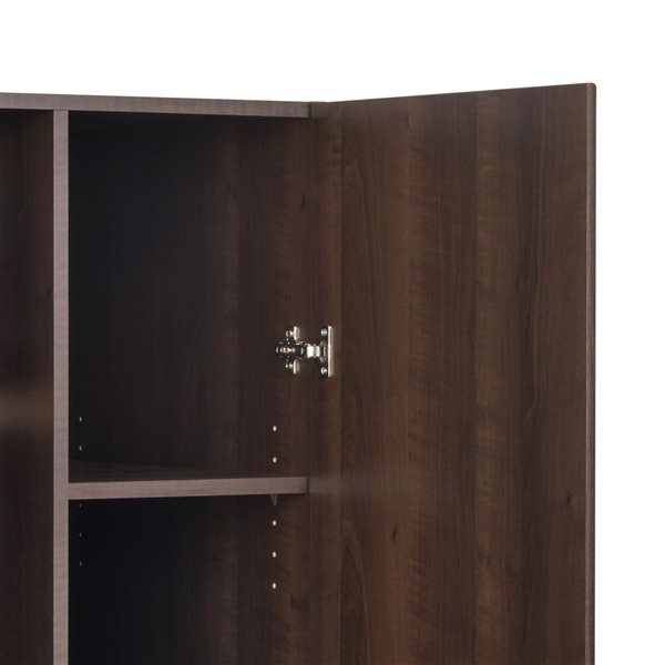 Prepac Elite Wardrobe Cabinet with Storage in Espresso