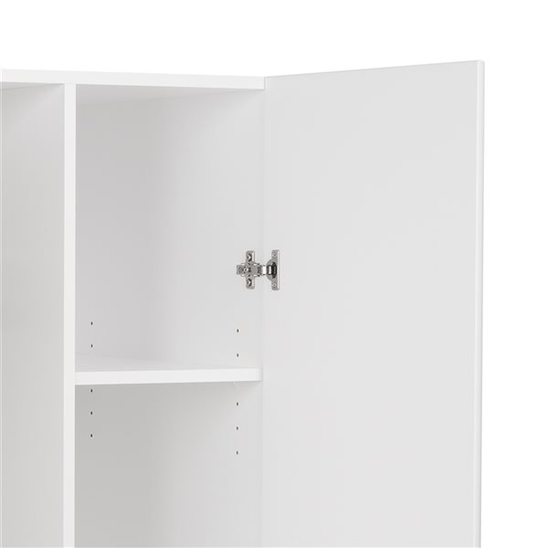 Prepac Elite 32-in x 65-in x 21-in White Wood Compsite Wardrobe Cabinet with Storage