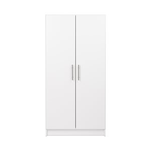 Prepac Elite Wardrobe Cabinet with Storage in White