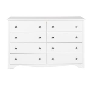 Prepac Monterey White Pine 8-Drawer Double Dresser