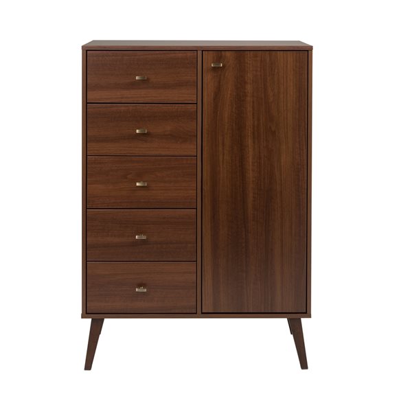 Prepac Milo Cherry Pine 5-Drawer Combo Dresser