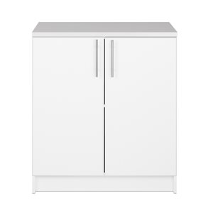 Prepac Elite Base Cabinet with Melamine Countertop in White