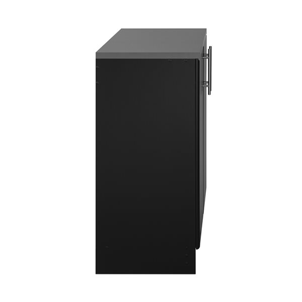 Prepac Elite Base Cabinet with Melamine Countertop in Black