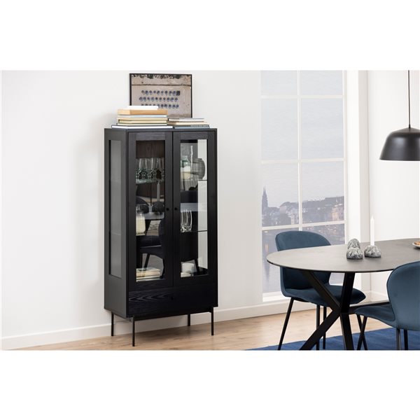 Actona Angus 60-in Display Cabinet with Glass Door