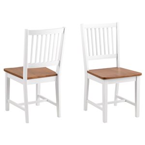 Actona Brisbane Traditional Dining Chair with Wood Frame - Set of 2