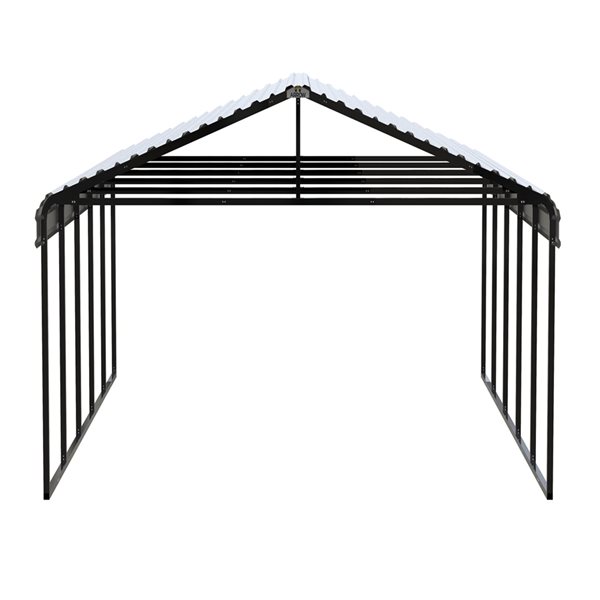 Arrow 20-ft x 24-ft x 9-ft Eggshell Metal Carport