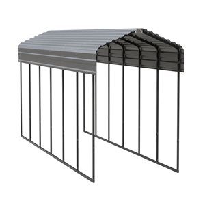 Arrow 10-ft x 29-ft x 9-ft Charcoal Grey Metal Carport