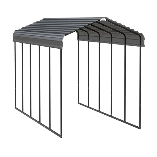 Arrow 12-ft x 24-ft x 9-ft Charcoal Grey Metal Carport