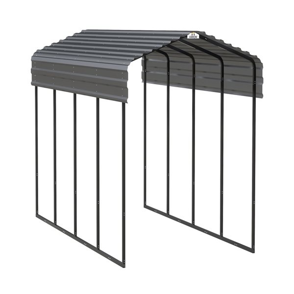 Arrow 10-ft x 20-ft x 9-ft Charcoal Grey Metal Carport