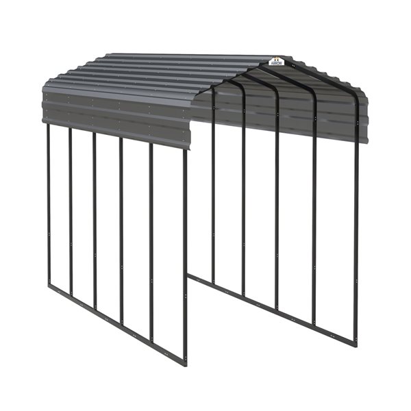 Arrow 10-ft x 24-ft x 9-ft Charcoal Grey Metal Carport