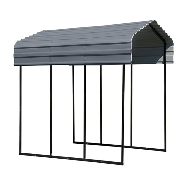 Arrow 10-ft x 15-ft x 9-ft Charcoal Grey Metal Carport