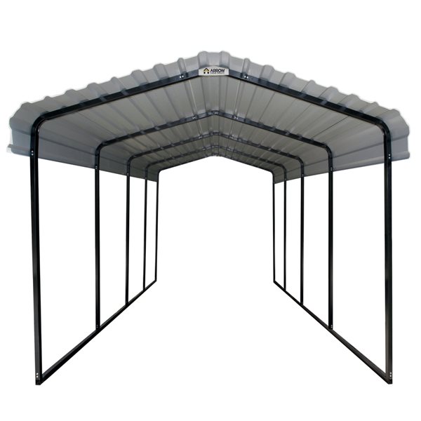 Arrow 12-ft x 29-ft x 9-ft Eggshell Metal Carport