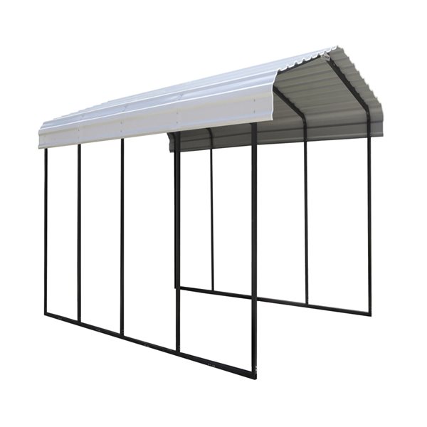 Arrow 12-ft x 29-ft x 9-ft Eggshell Metal Carport