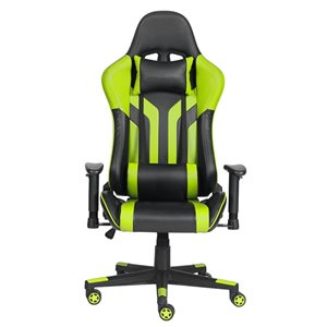 Highmore Green and Black Contemporary Ergonomic Adjustable Height Swivel Desk Chair