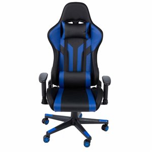 Highmore Black/Blue Contemporary Ergonomic Adjustable Height Swivel Desk Chair