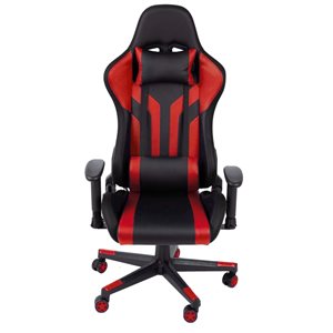 Highmore Red/Black Contemporary Ergonomic Adjustable Height Swivel Desk Chair