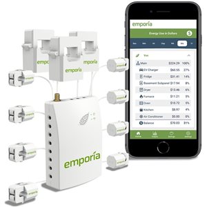 Emporia Energy Vue 8 Smart 3-Phase Gen 2 Home Energy Monitor