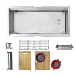 Stylish Versa 39-in Undermount Stainless Steel Kitchen Sink