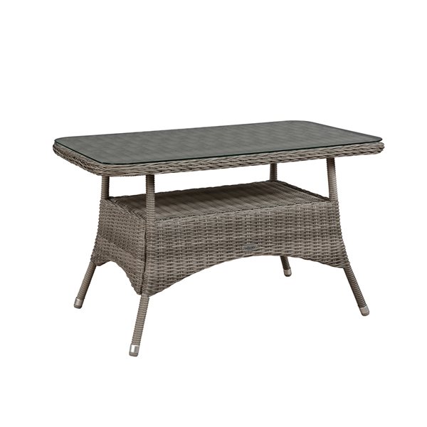 Alaterre Monaco Rectangle Wicker Outdoor Bistro Table 43-in W x 26-in L