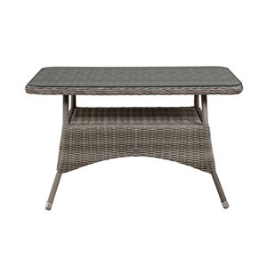 Alaterre Monaco Rectangle Wicker Outdoor Bistro Table 43-in W x 26-in L