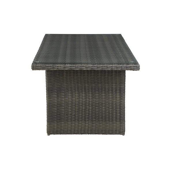 Alaterre Asti Rectangle Wicker Outdoor Bistro Table 58-in W x 33-in L