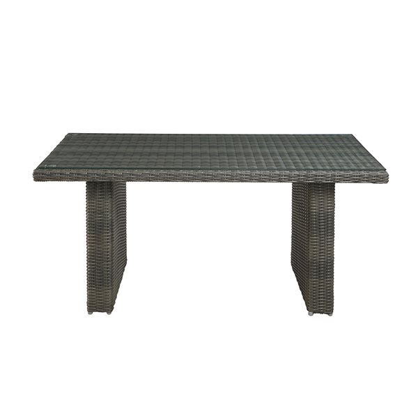 Alaterre Asti Rectangle Wicker Outdoor Bistro Table 58-in W x 33-in L