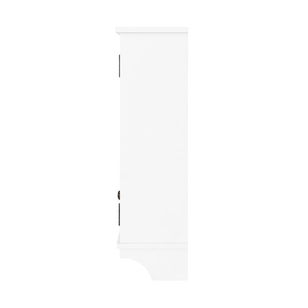 Alaterre Dover 27-in W x 29-in H x 8-in D White Bathroom Wall Cabinet with Towel Rod