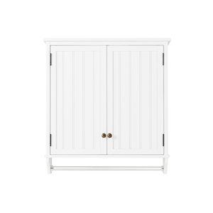 Alaterre Dover 27-in W x 29-in H x 8-in D White Bathroom Wall Cabinet with Towel Rod