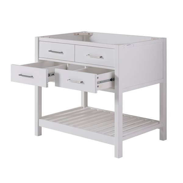 Alaterre Harrison 36-in White Bathroom Vanity Cabinet