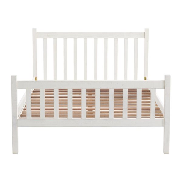 Alaterre Windsor Driftwood White Full Bed Frame Bed