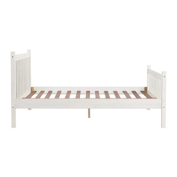 Alaterre Windsor Driftwood White Full Bed Frame Bed