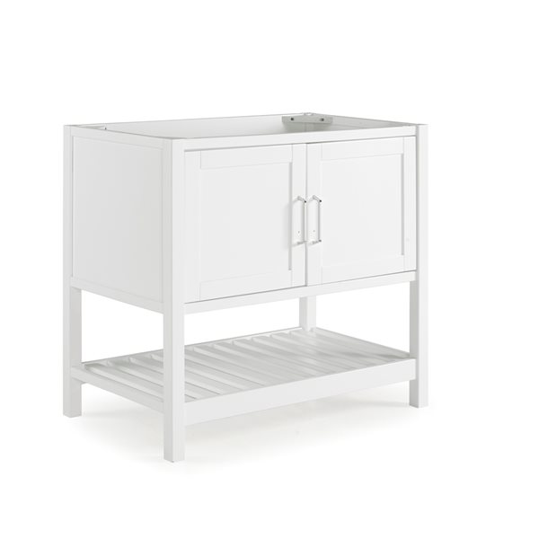 Alaterre Bennett 36-in White Bathroom Vanity Cabinet