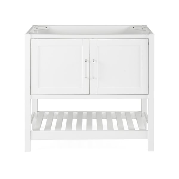 Alaterre Bennett 36-in White Bathroom Vanity Cabinet