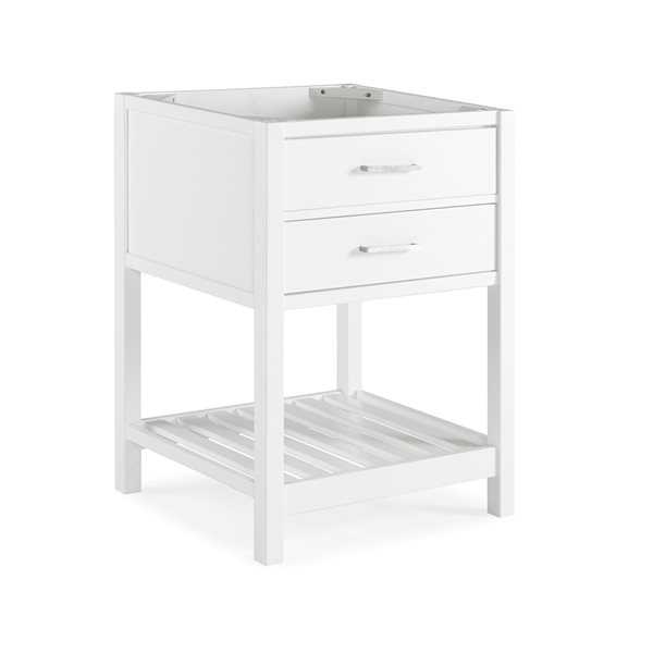 Alaterre Harrison 24-in White Bathroom Vanity Cabinet