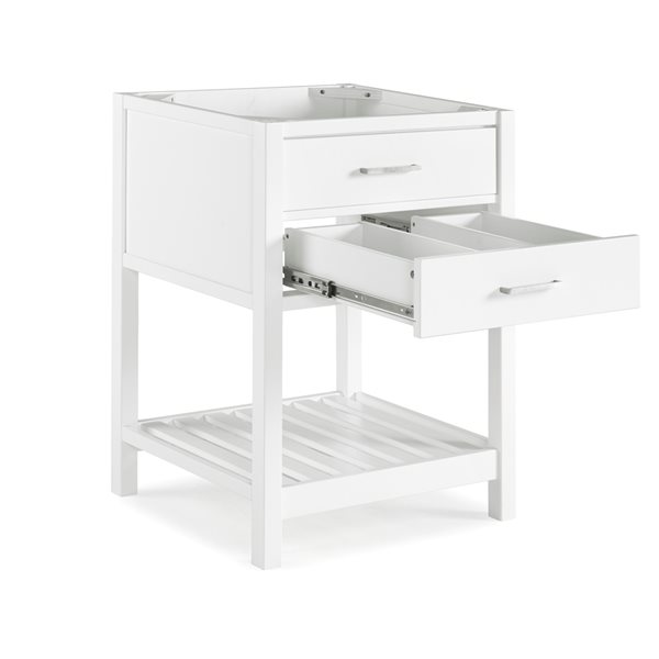 Alaterre Harrison 24-in White Bathroom Vanity Cabinet