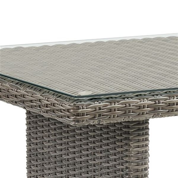 Alaterre Asti Rectangle Wicker Outdoor Dining Table 55-in W x 31-in L