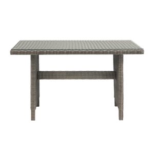 Alaterre Asti Rectangle Wicker Outdoor Dining Table 55-in W x 31-in L