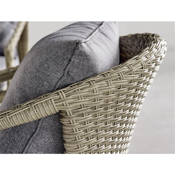 Alaterre Windham 50in W x 31in L Light Grey Outdoor Bench with Dark