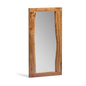 Alaterre Alpine 2-in L x 48-in W Rectangle Natural Wood Live Edge Wall Mirror