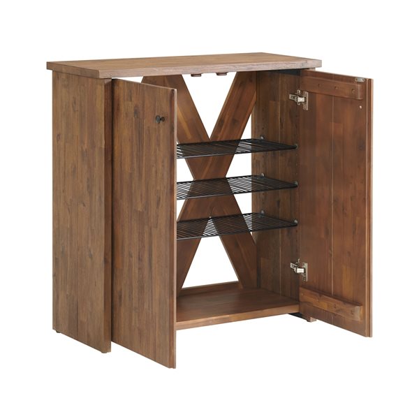 Natural wood deals shoe cabinet