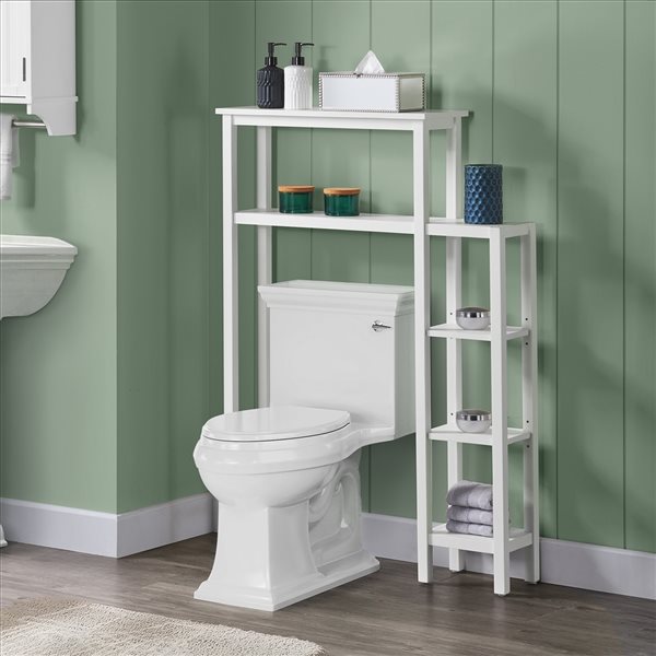 Alaterre Dover 35in W x 49in H x 9in D White Pine Over the Toilet